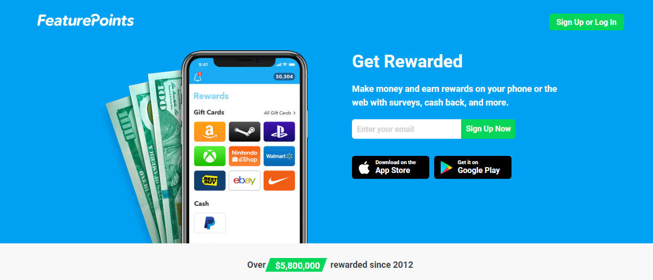 Feature Points money app